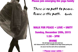 Please join our Walk for Peace ~ Love ~ Unity